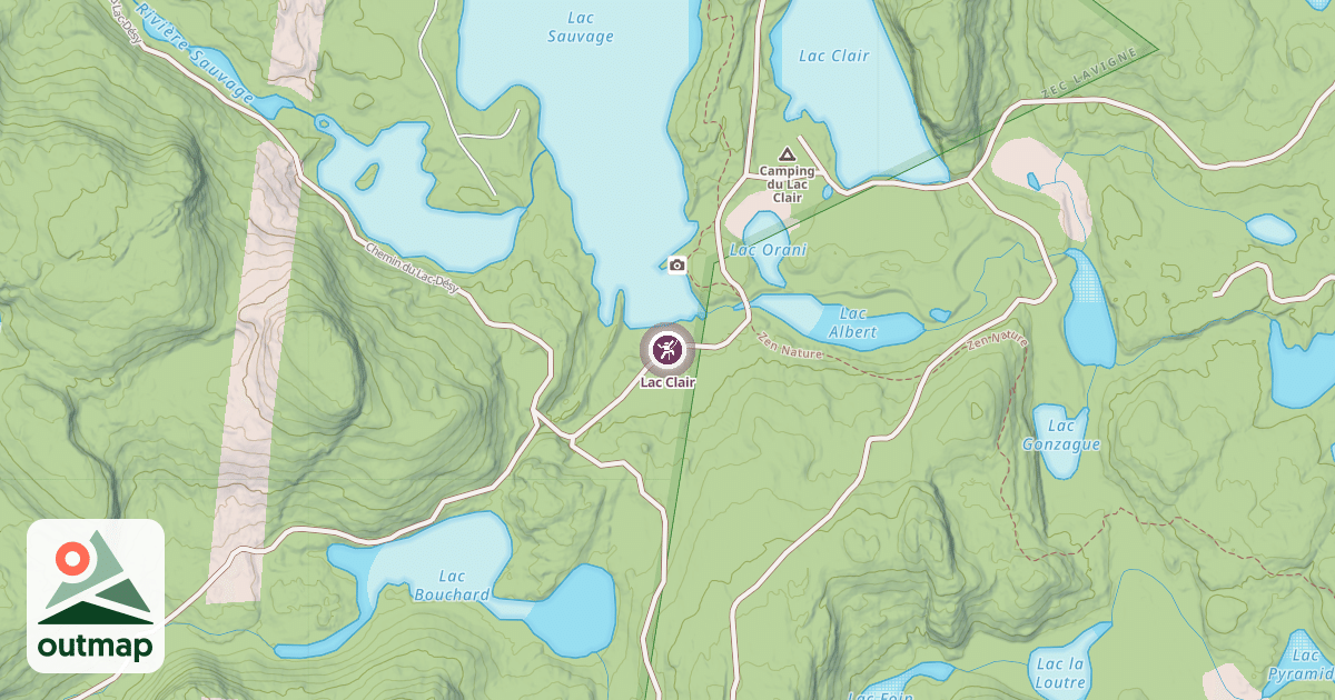 Map of Lac Clair