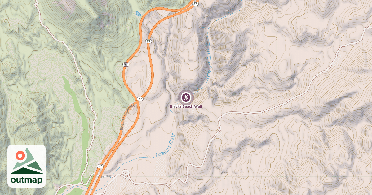 Map of Blacks Beach Wall