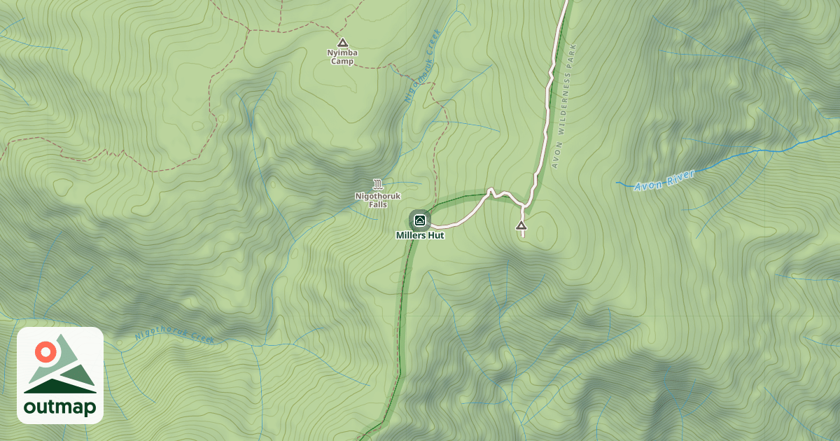 Map of Millers Hut