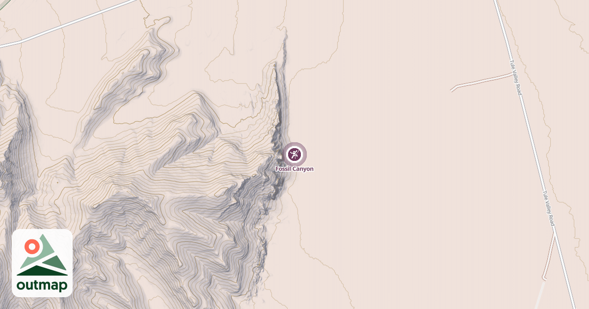 Map of Fossil Canyon