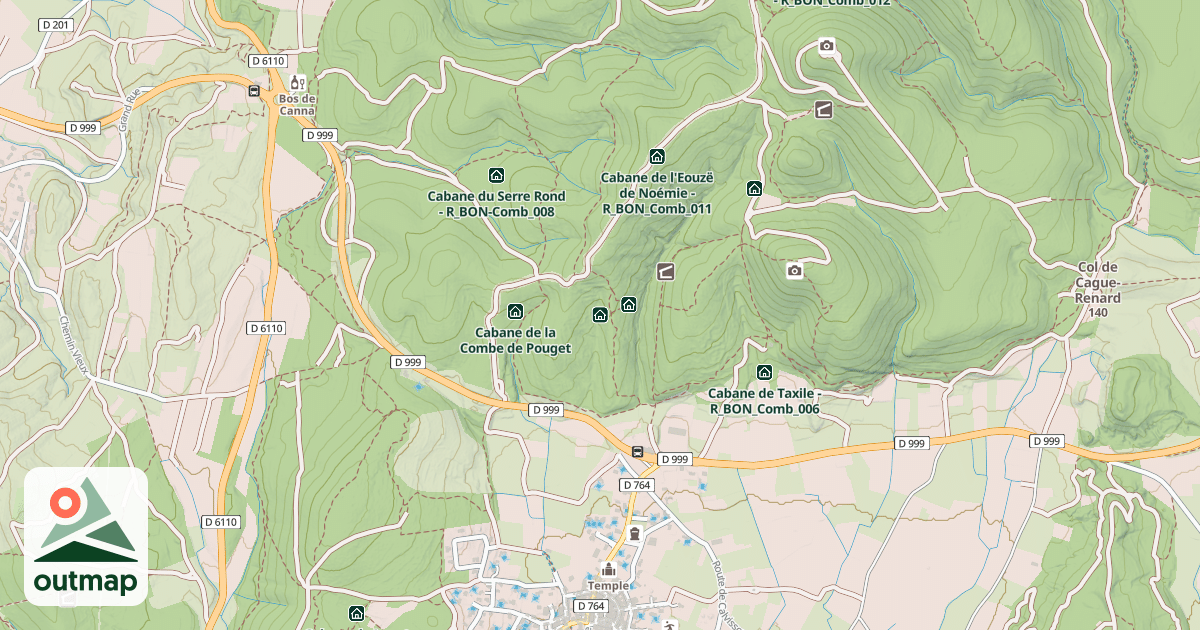 Map of Las Peyrrières