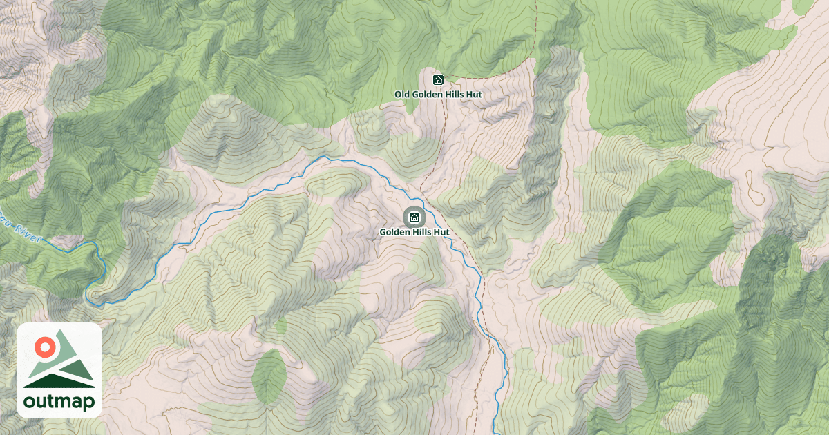 Map of Golden Hills Hut