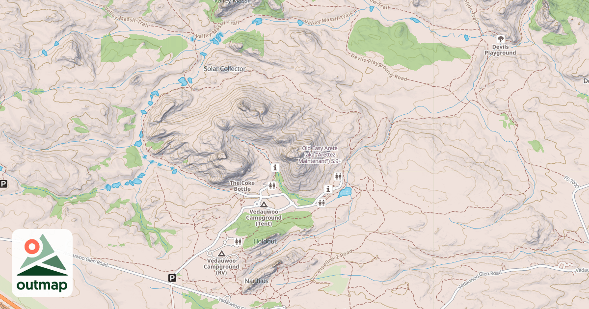 Map of Old Easy Arete (aka "Arettez Maintenant")
