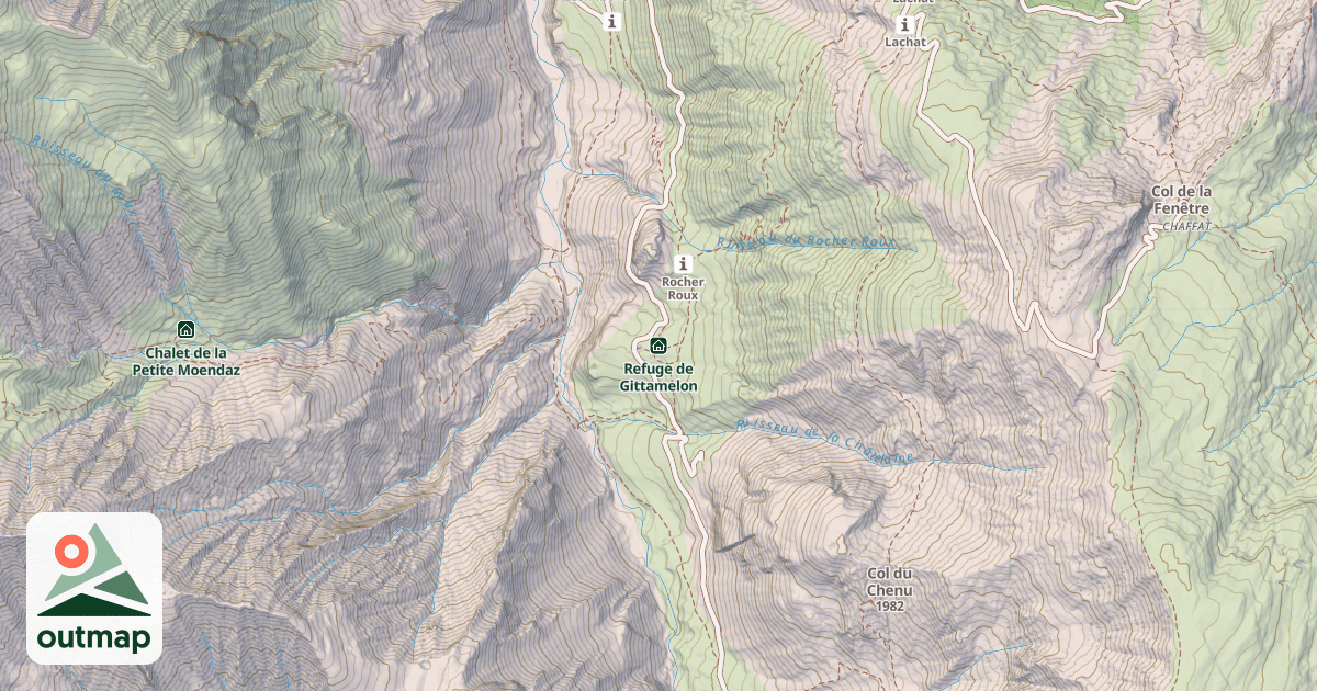 Map of Refuge de Gittamelon