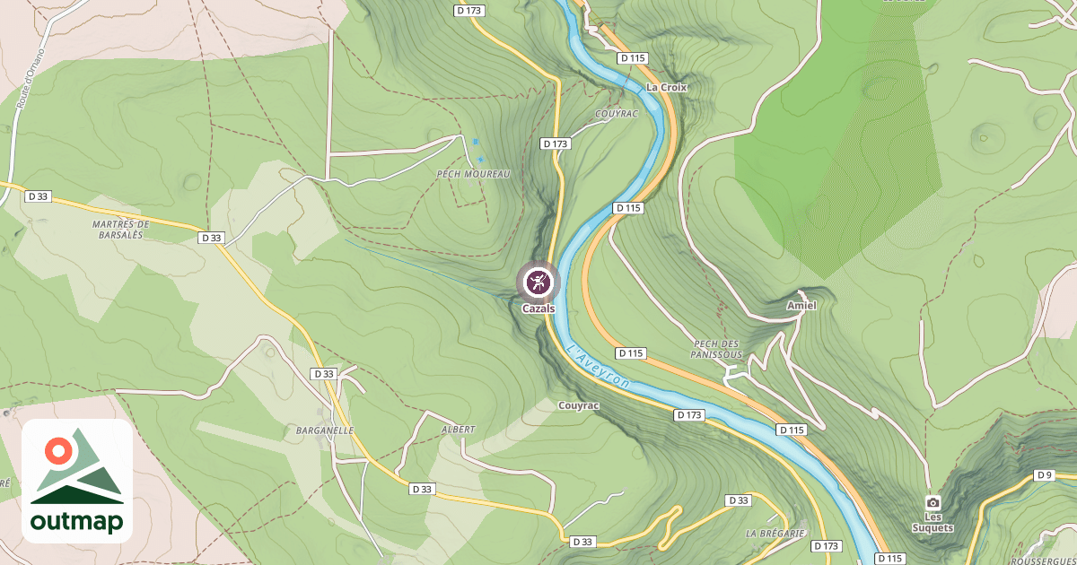 Map of Cazals
