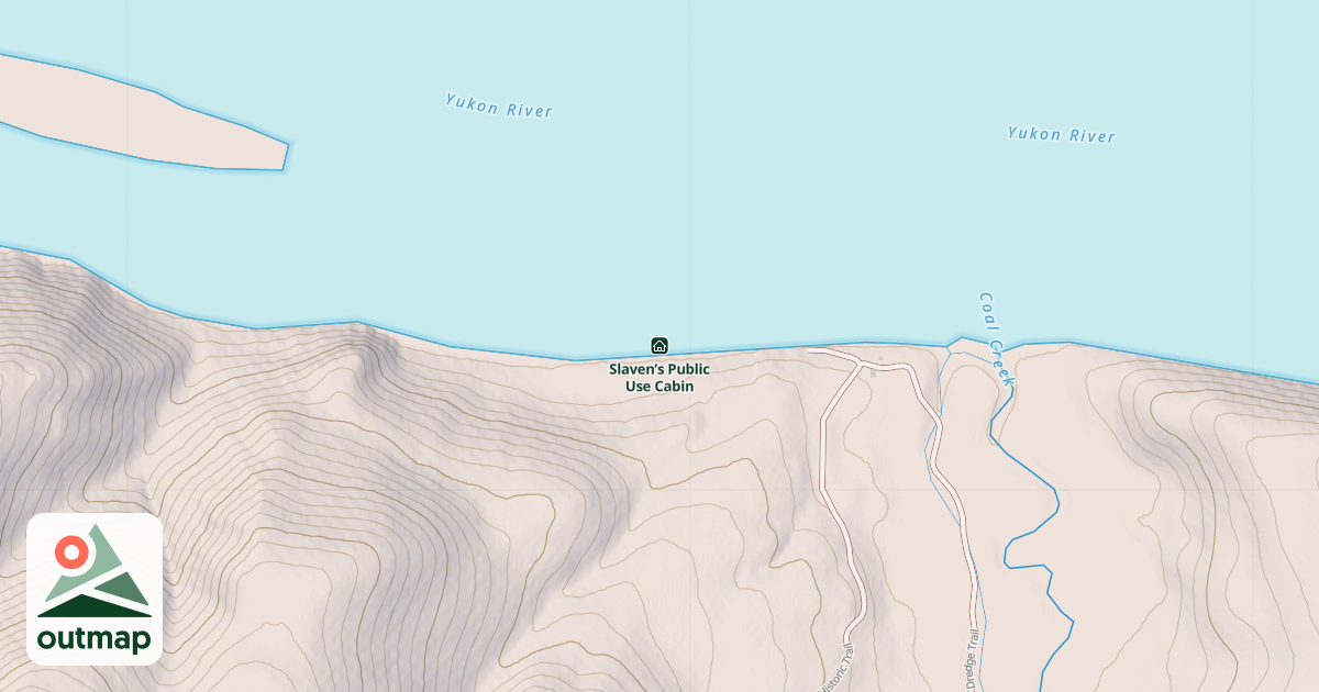 Map of Slaven’s Public Use Cabin