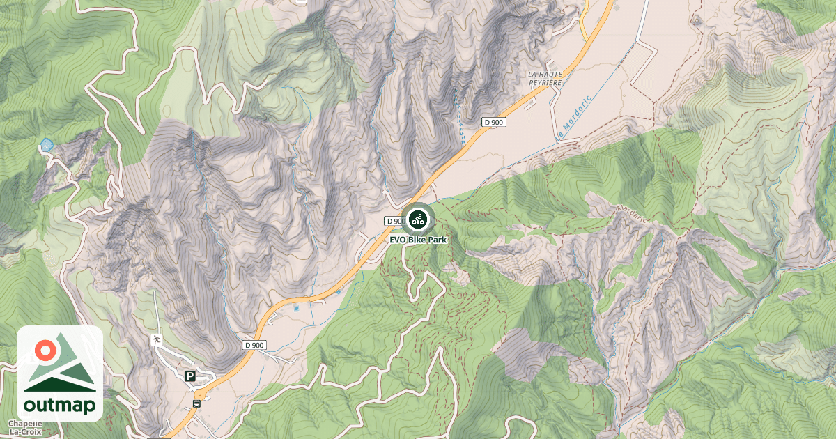 Map of EVO Bike Park