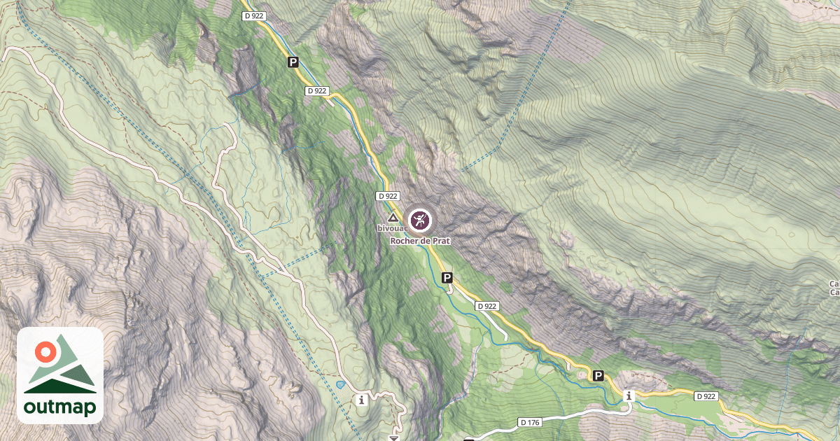 Map of Rocher de Prat