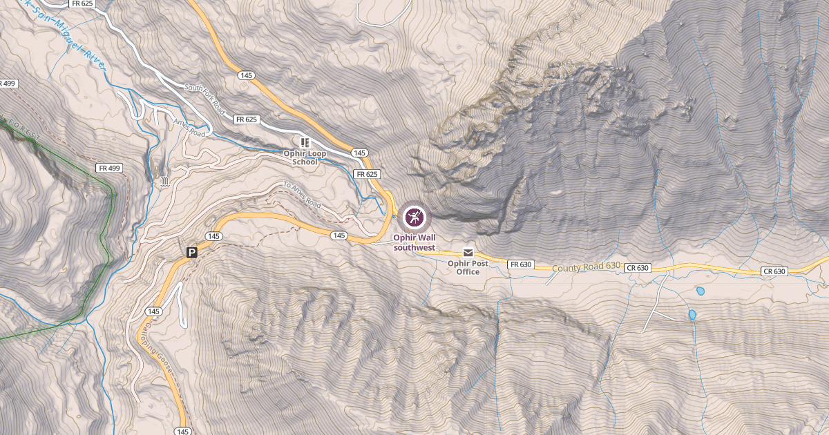 Map preview of Ophir Wall southwest
