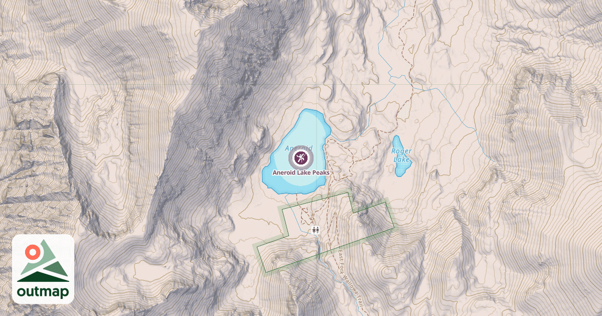 Map of Aneroid Lake Peaks