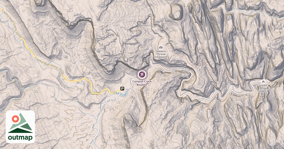 Map of Campus Crack Boulder