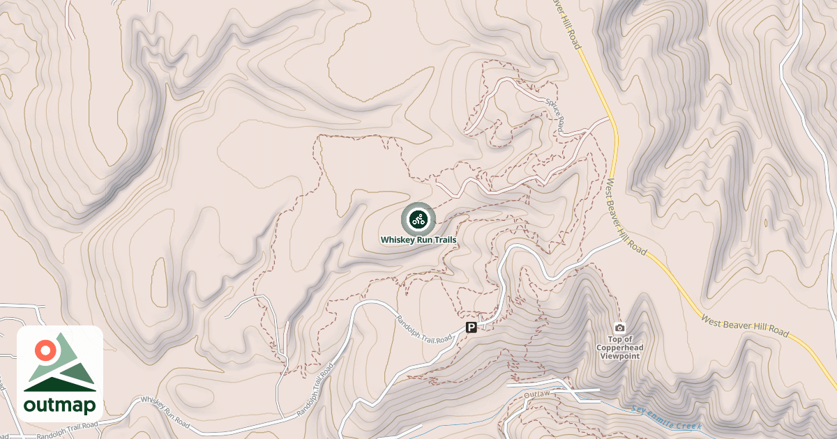Map of Whiskey Run Trails