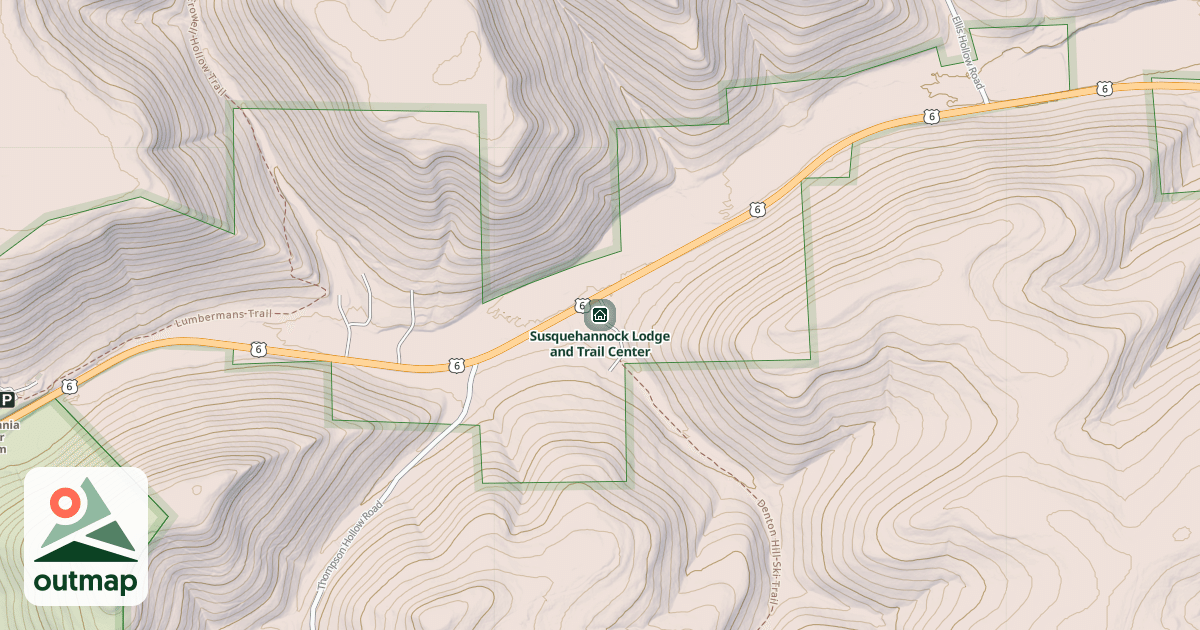Map of Susquehannock Lodge and Trail Center