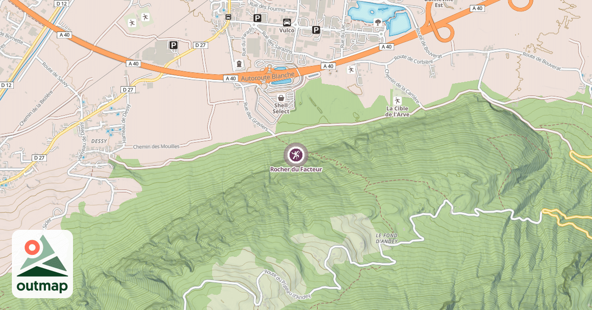Map of Rocher du Facteur
