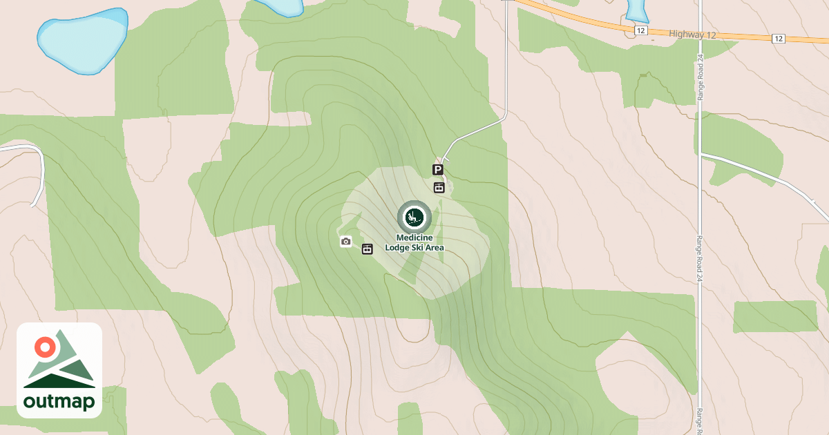 Map of Medicine Lodge Ski Area