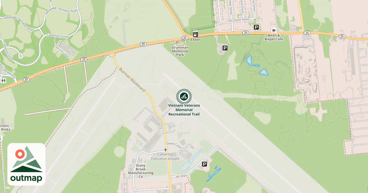 Map of Vietnam Veterans Memorial Recreational Trail