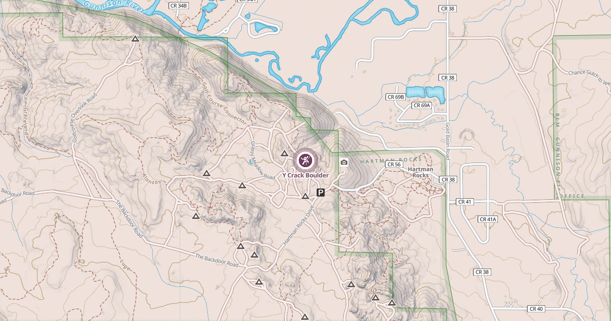 Map preview of Y Crack Boulder