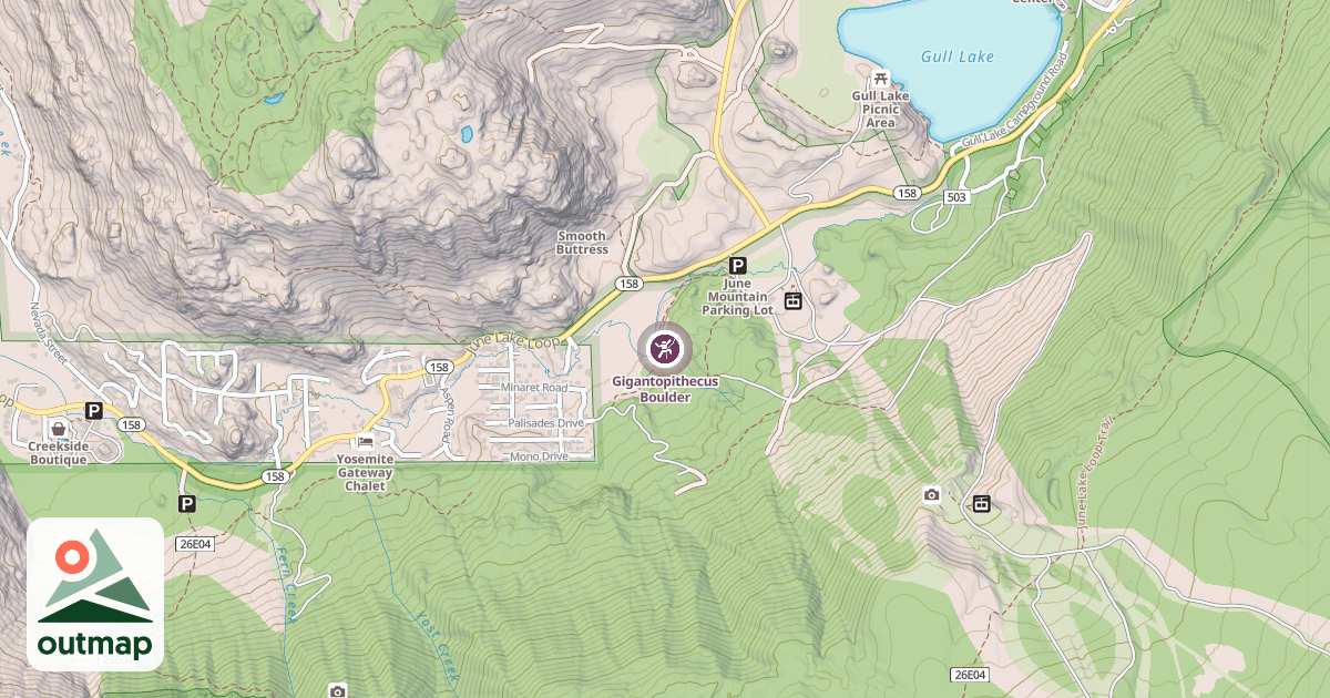 Map of Gigantopithecus Boulder