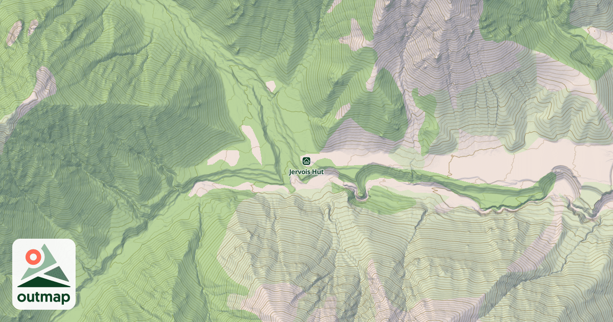 Map of Jervois Hut