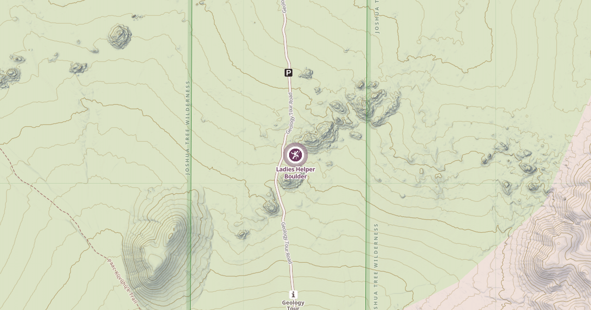 Map preview of Ladies Helper Boulder