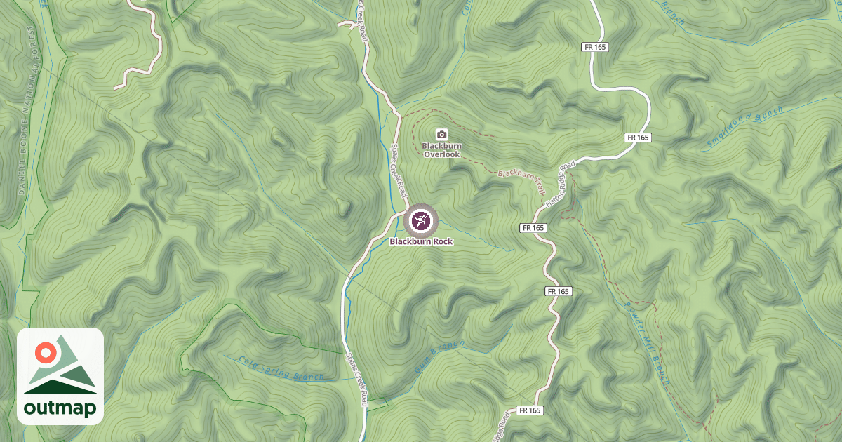 Map of Blackburn Rock