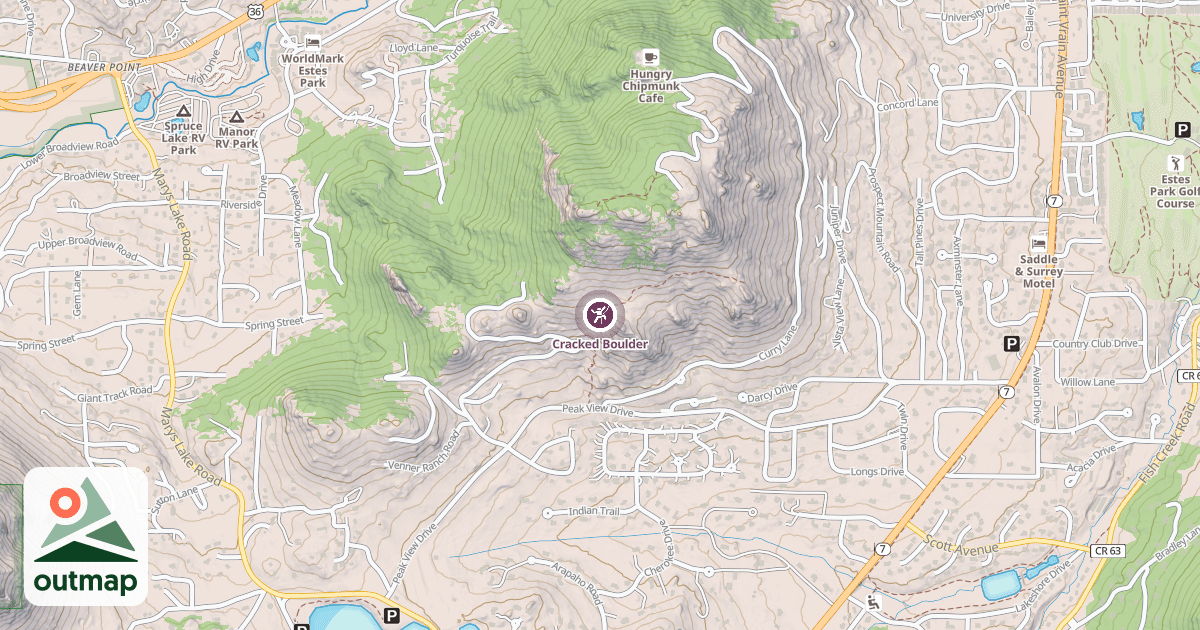 Map of Cracked Boulder