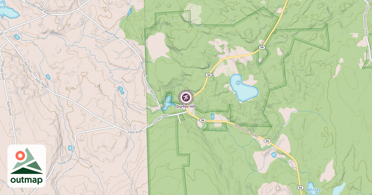 Map of Durfee Hill