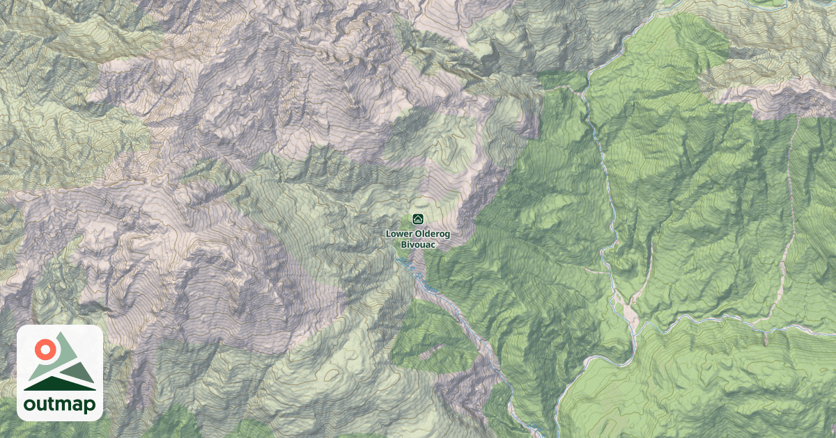 Map of Lower Olderog Bivouac