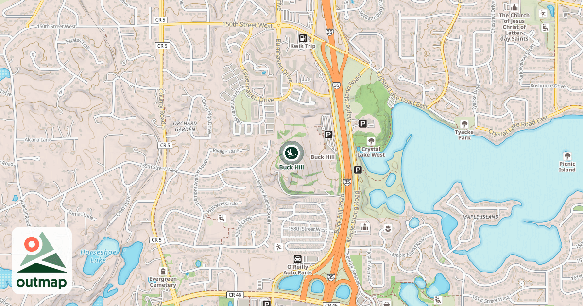 Map of Buck Hill