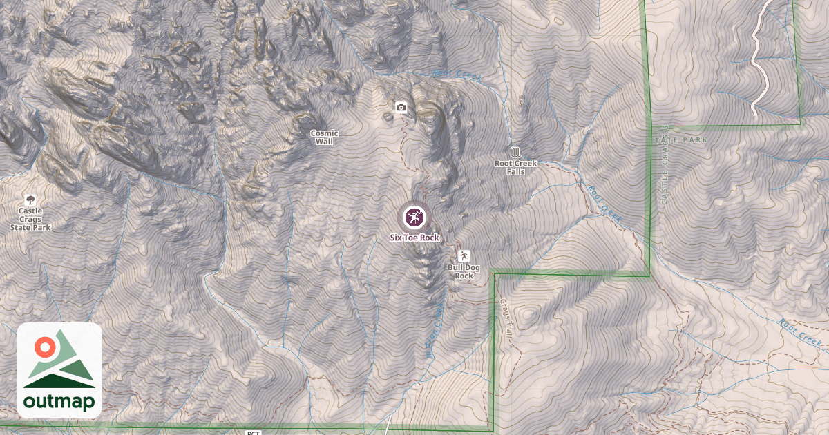 Map of Six Toe Rock