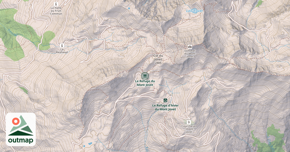Map of Le Refuge du Mont Jovet