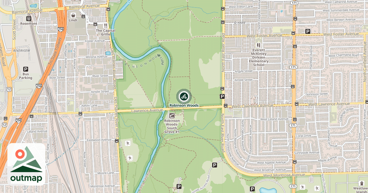 Map of Robinson Woods