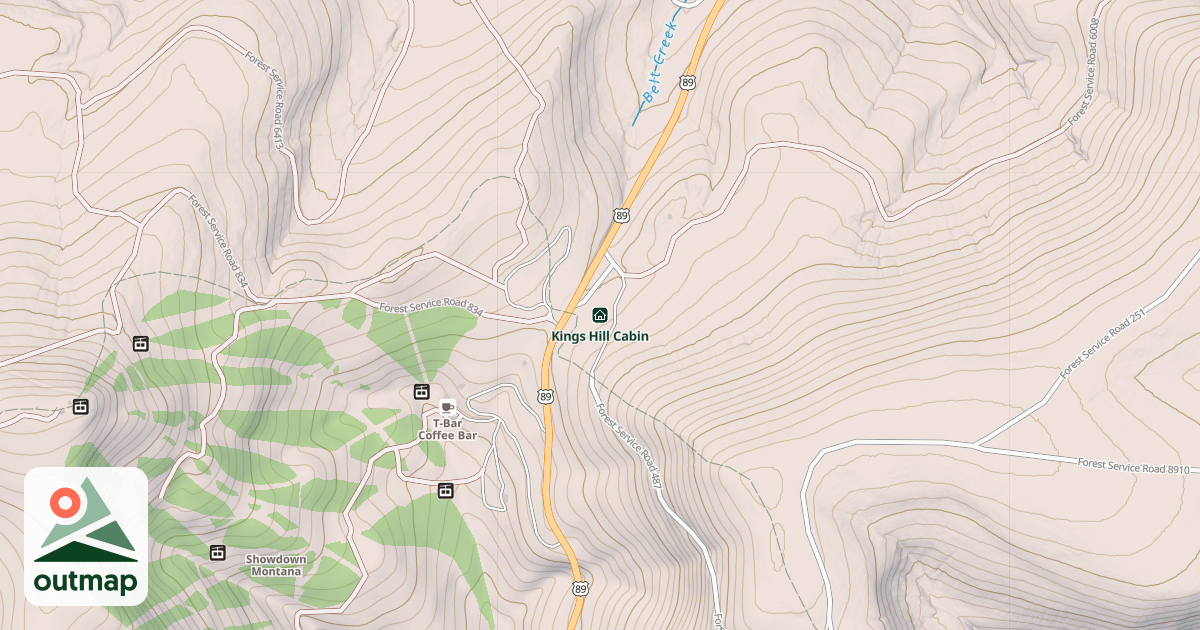 Map of Kings Hill Cabin