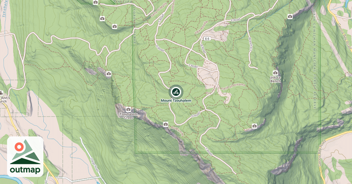 Map of Mount Tzouhalem