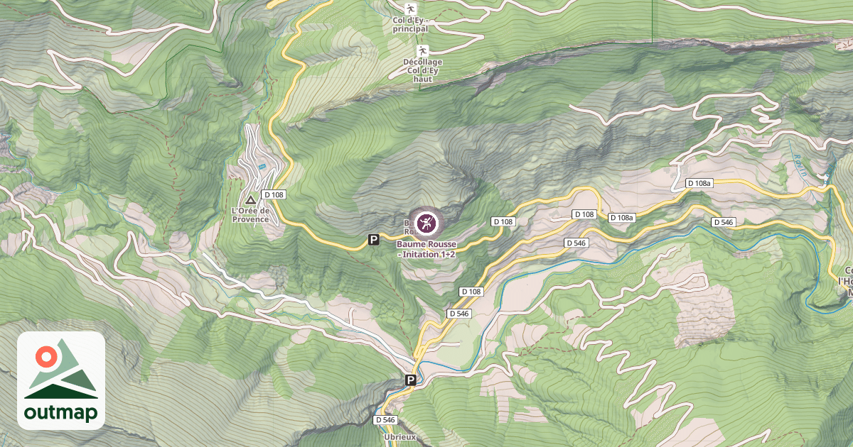 Map of Baume Rousse - Initation 1+2