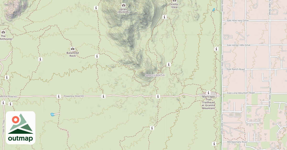 Map of Negro y Azul