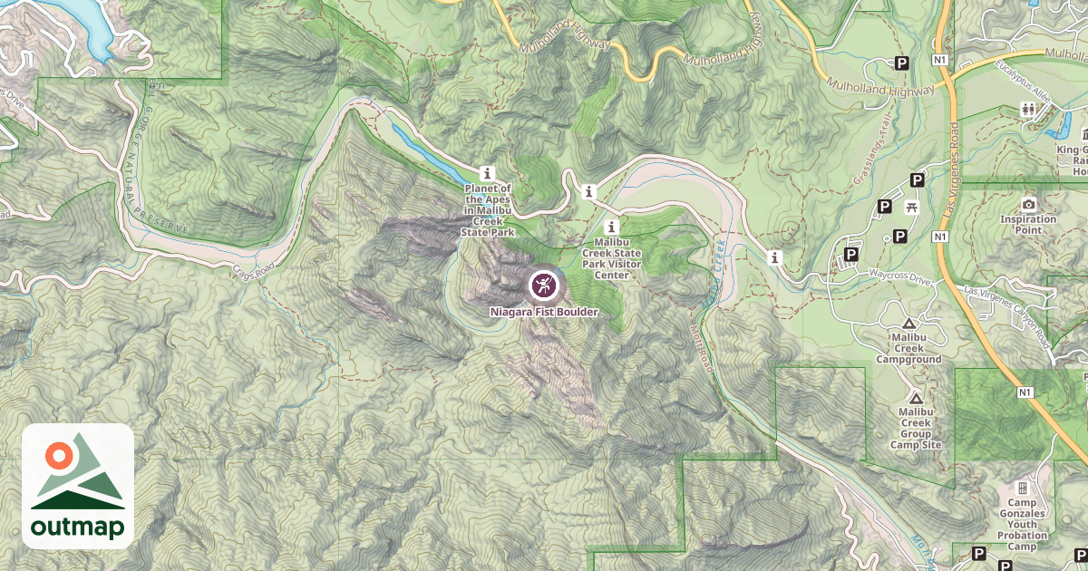 Map of Niagara Fist Boulder