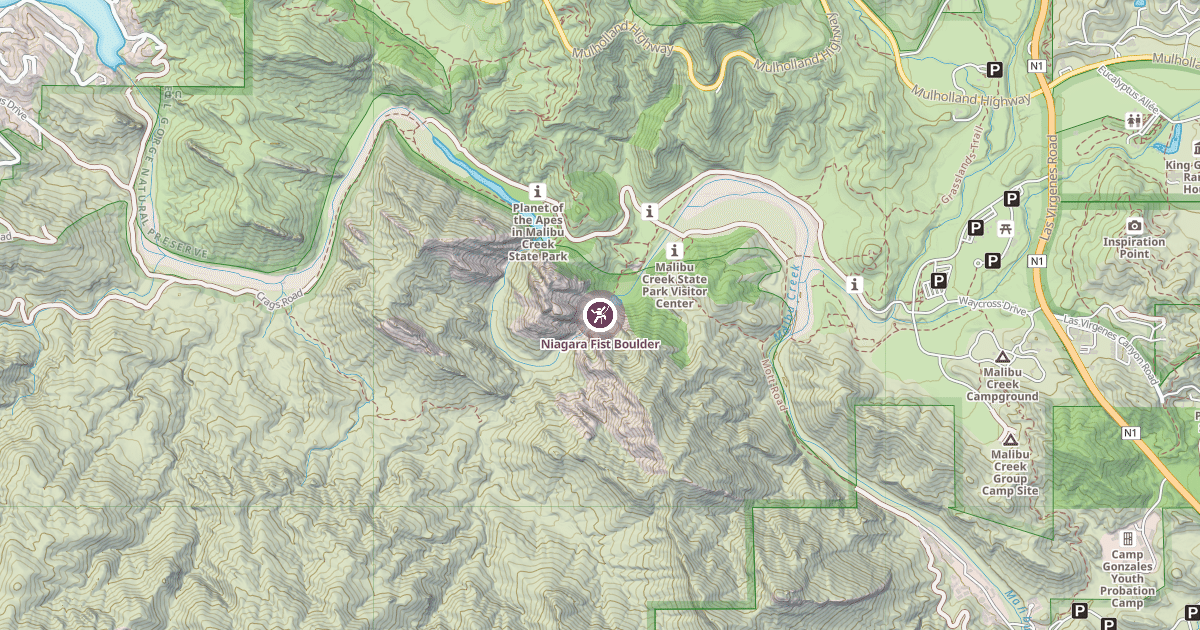 Map preview of Niagara Fist Boulder