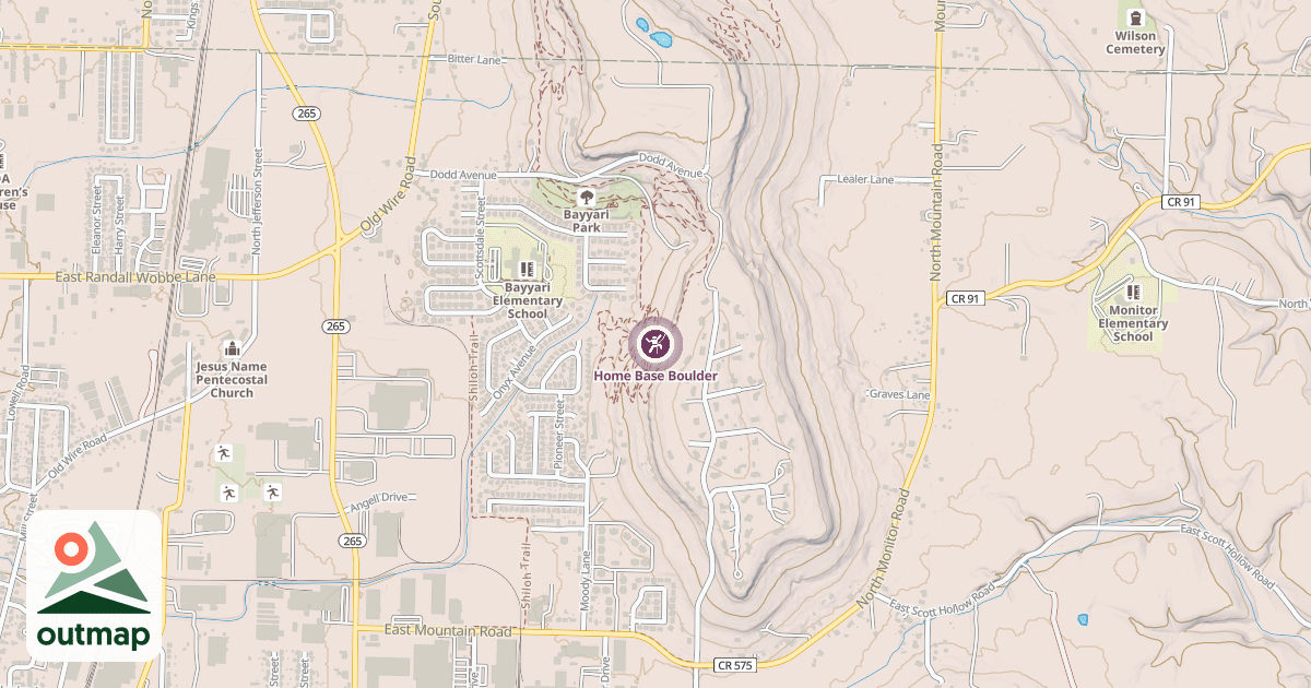 Map of Home Base Boulder