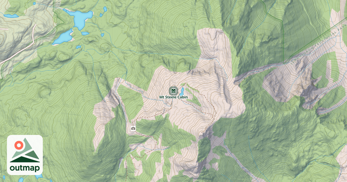 Map of Mt Steele Cabin