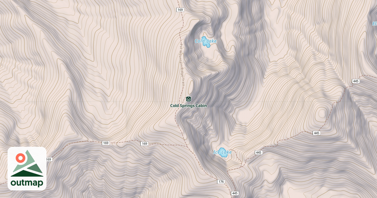 Map of Cold Springs Cabin