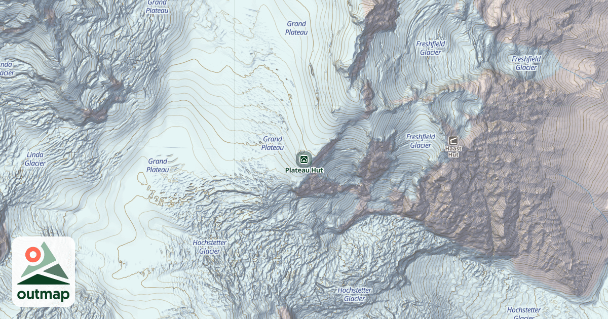 Map of Plateau Hut