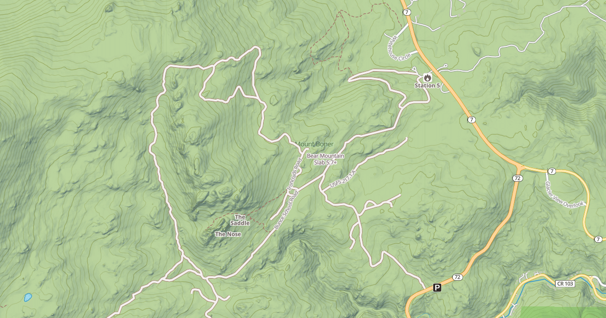 Map preview of Bear Mountain Slab