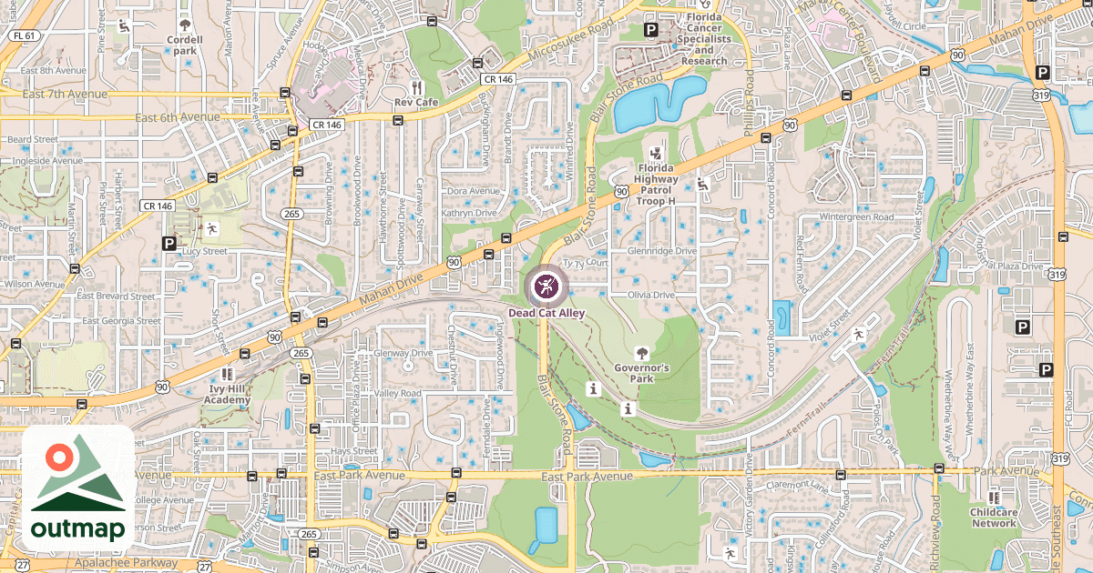 Map of Dead Cat Alley