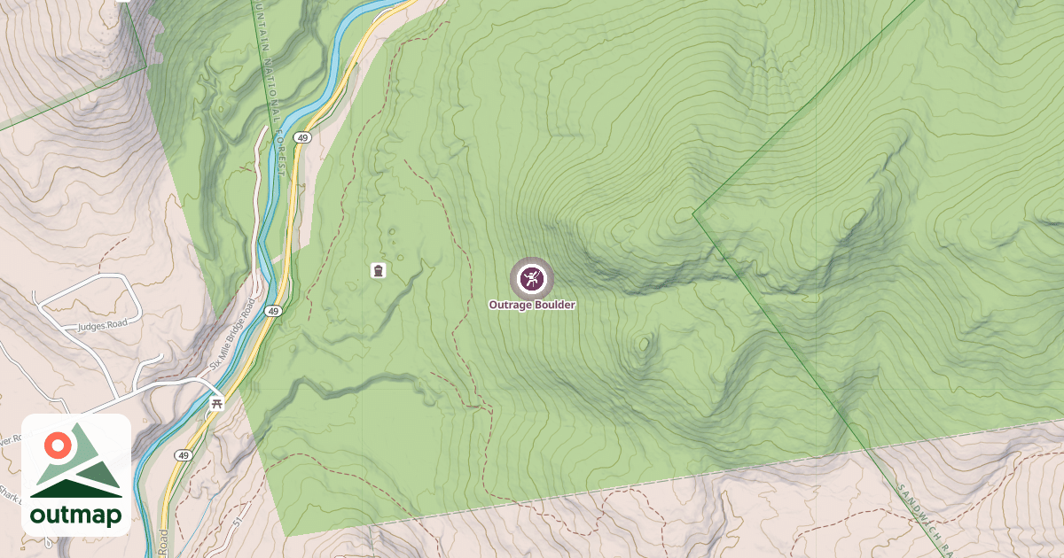 Map of Outrage Boulder