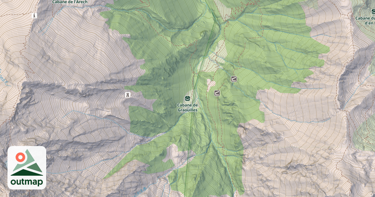 Map of Cabane de Graouilles