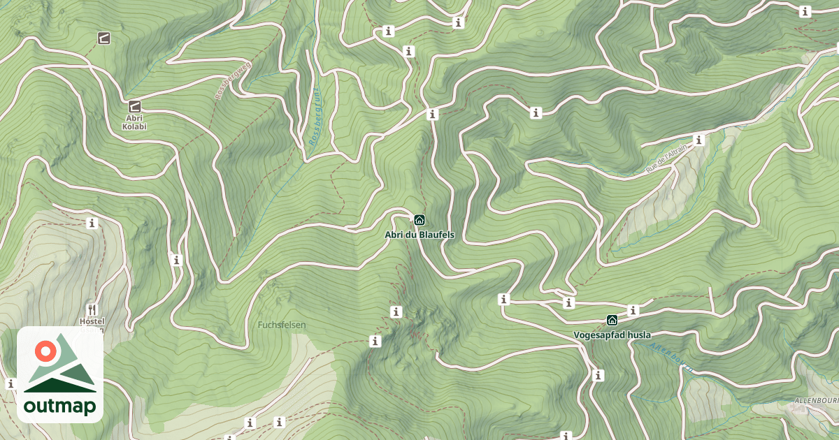 Map of Abri du Blaufels