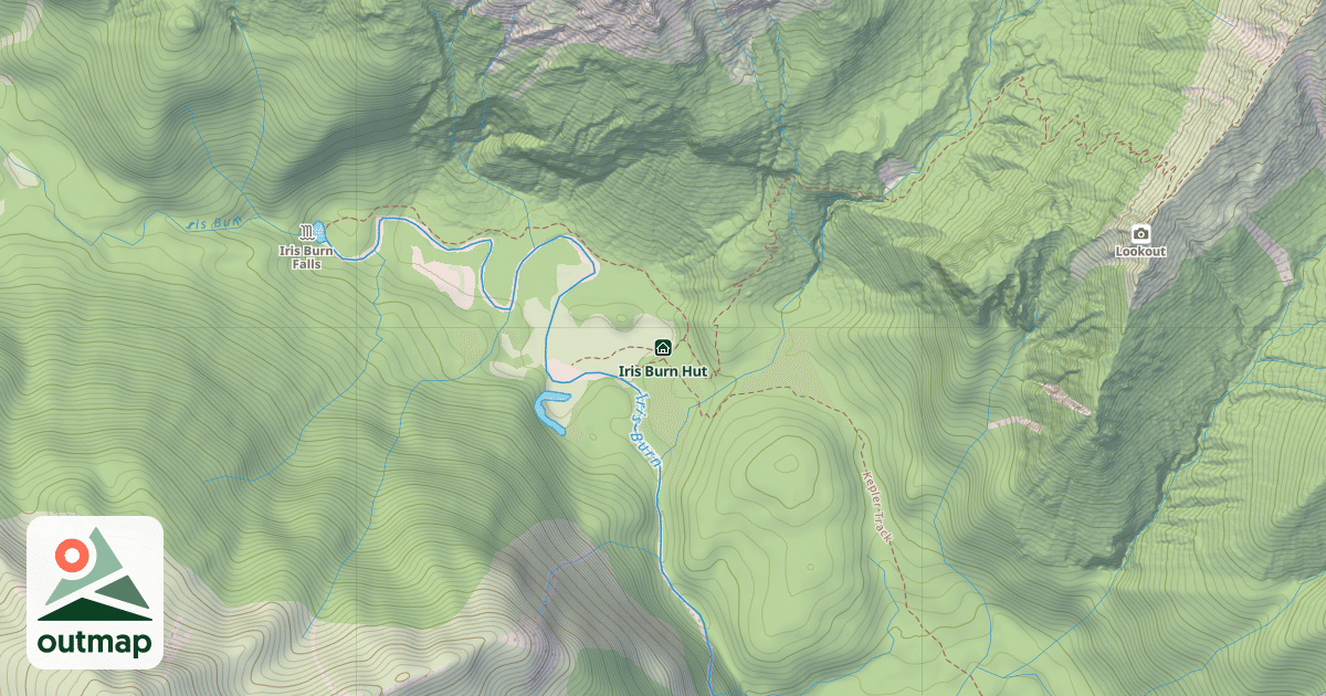 Map of Iris Burn Hut