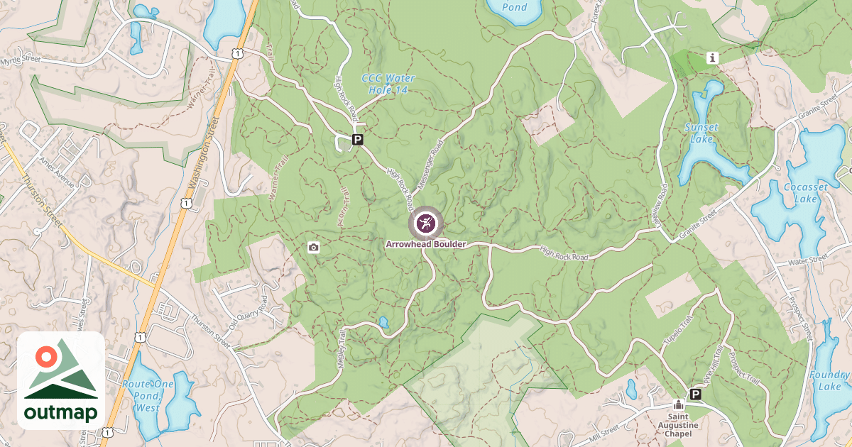 Map of Arrowhead Boulder
