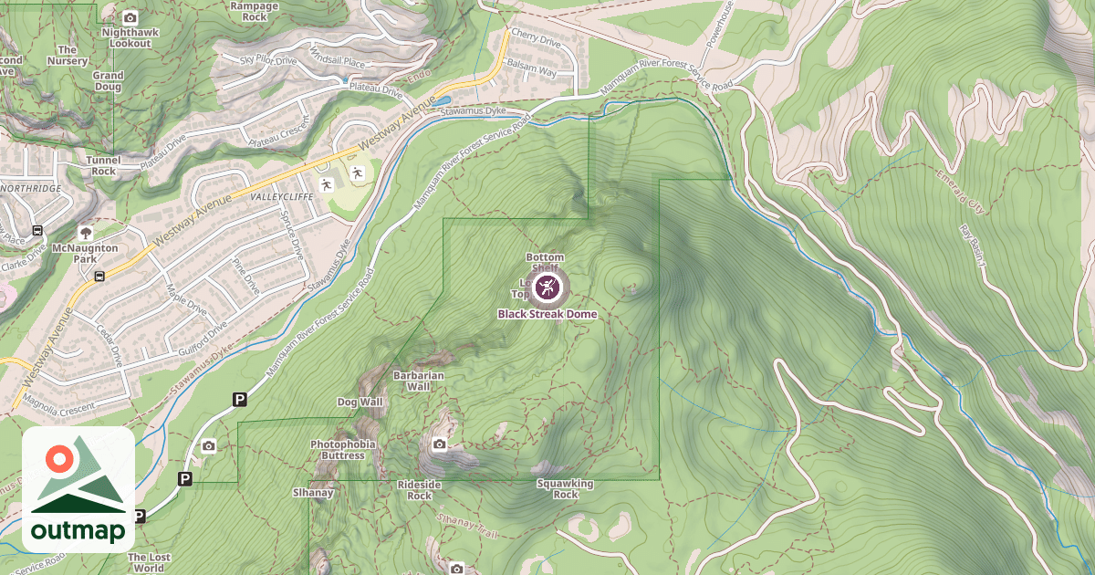 Map of Black Streak Dome